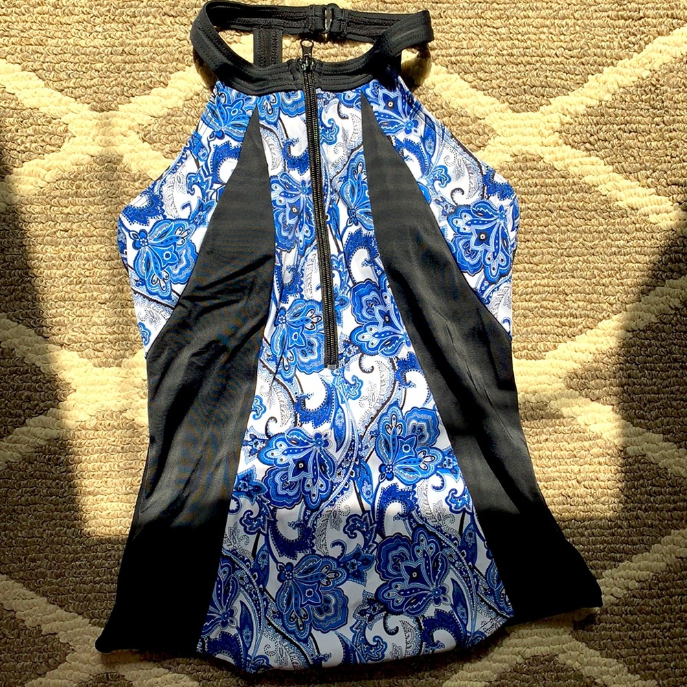 A shore fit- one piece blue swimsuit